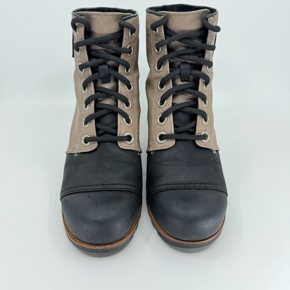 Sorel Joan of Arctic Wedge II PDX Waterproof Lace Up Leather Ankle Boots SZ 8.5 - Picture 2 of 12